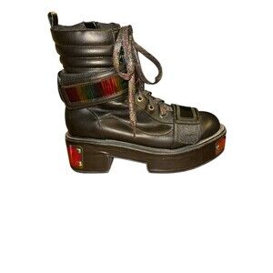 Club Exx Dolls Kill Black Rainbow Platform Boots 6M